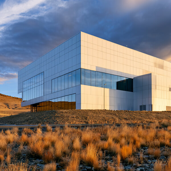 Modern data center building